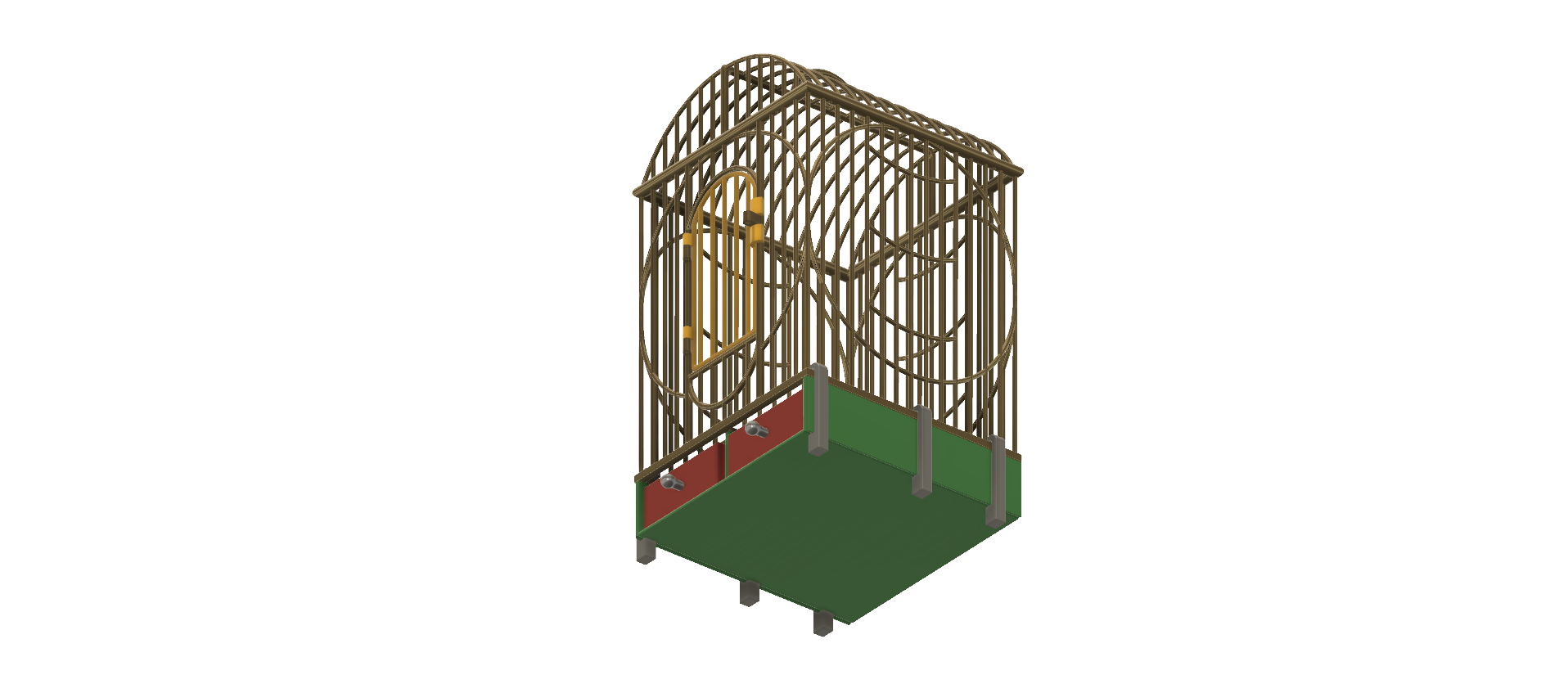 STL file House Style Economy bird cage for finches, canaries, parakeets ...